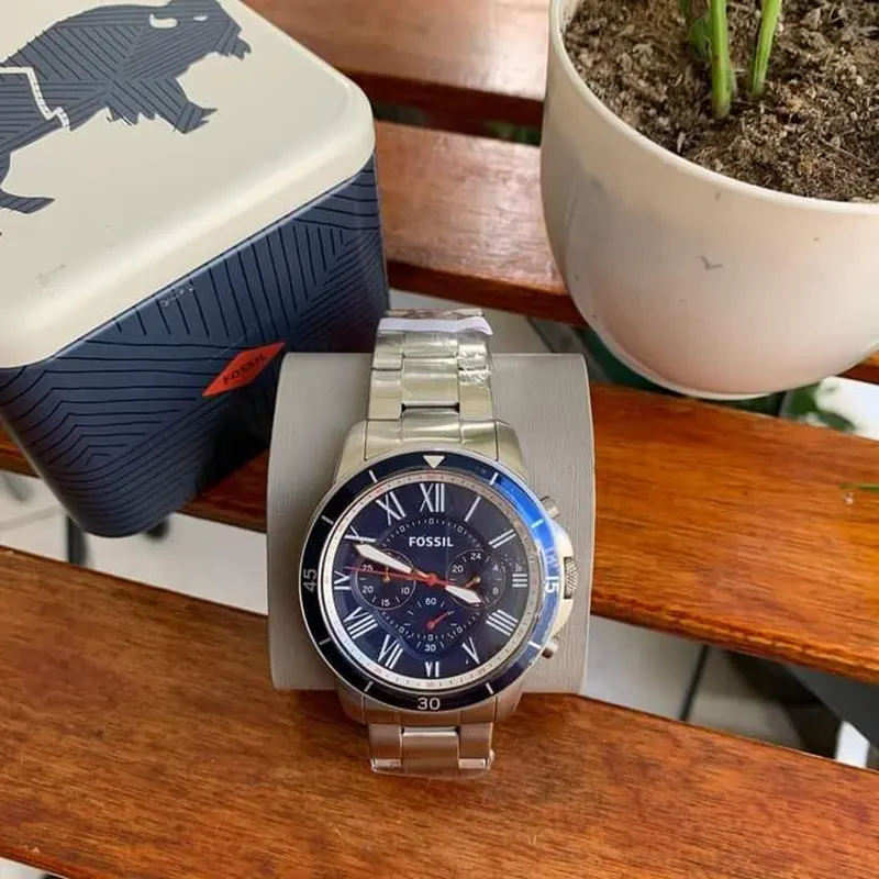 Fossil Grant Sport Chronograph Blue Dial Men's Watch- FS5238